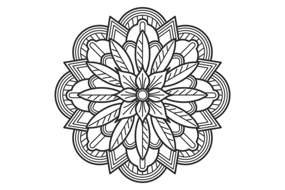 Asian Style Round Ornament. Decorative Y Graphics