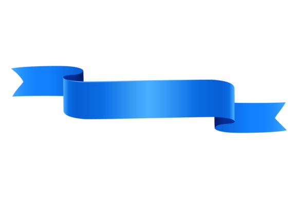 Blue Decorative Ribbon Graphics & Illustrations