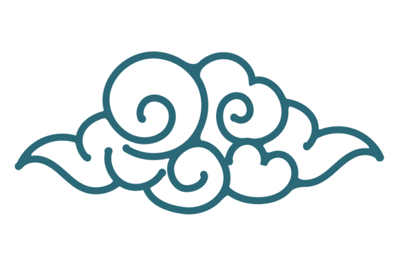 Chinese Cloud Icon. Decorative Tradition