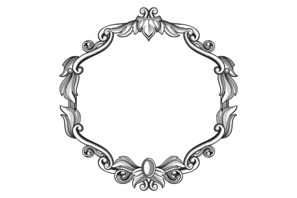 Decorative Baroque Frame Graphics & Illustrations