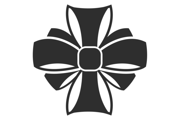 Decorative Bow Knot Graphics for Present Box Illustrations