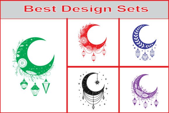Decorative Crescent Moon Graphics Freebies