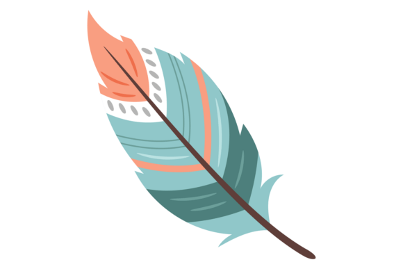 Decorative Curved Feather. Flying Weight
