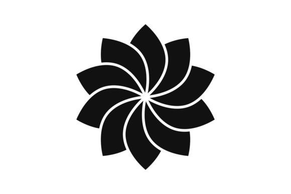 Decorative Flower Glyph Icon Vector Graphics & Illustrations