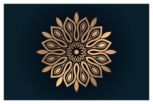 Decorative Golden Luxury Circular Graphics & Illustrations