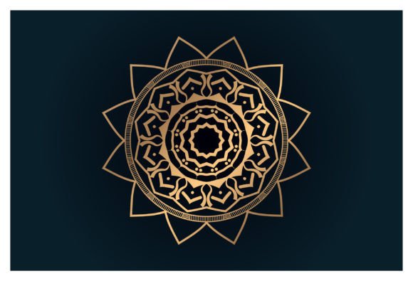 Decorative Ornament in Oriental Mandala