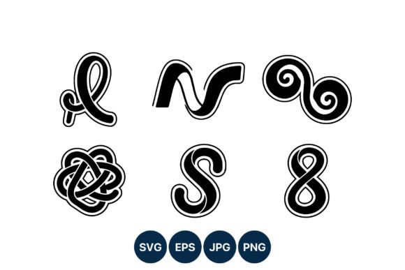Decorative Swirl Knot Vector Art Graphics