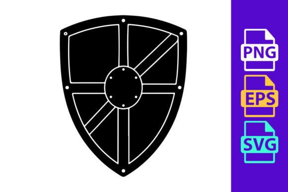 Decorative Viking Shield Silhouette