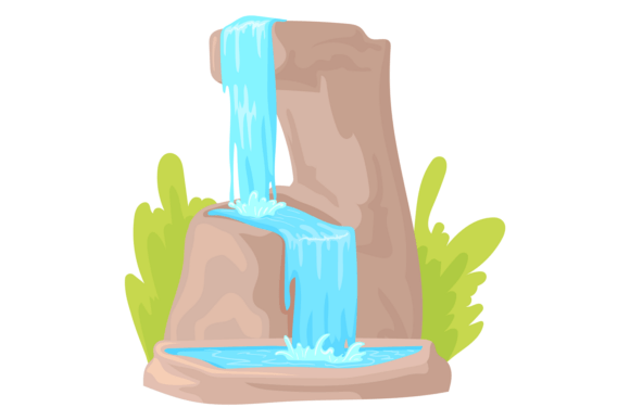 Decorative Waterfall Graphics for Modern Branding