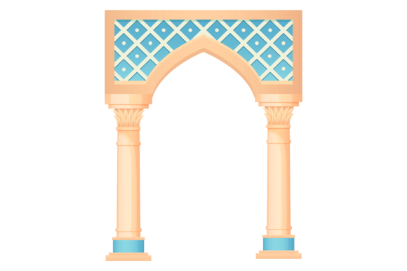 Egyptian Vintage Arch. Decorative Baroqu Graphics