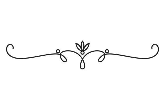 Elegant Line Divider. Decorative Filigree Graphics