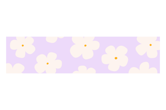 Floral Adhesive Tape Border Graphics & Illustrations