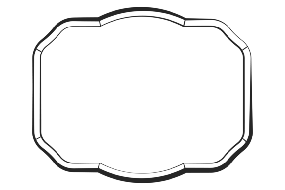 Geometric Line Frame Doodle. Decorative Graphics & Illustrations