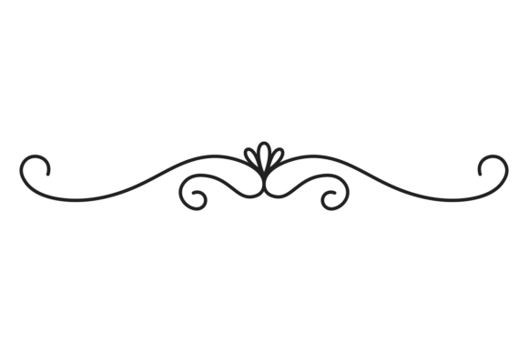 Hand Drawn Separator. Decorative Black L Graphics