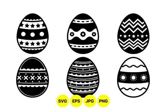 Minimalist Easter Egg Graphics for Seasonal Design