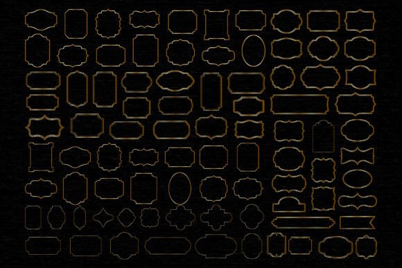 Monochrome Decorative Frame Border Set Graphics Freebies