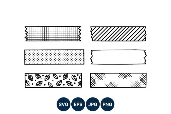 Patterned Decorative Tape Strips Graphics