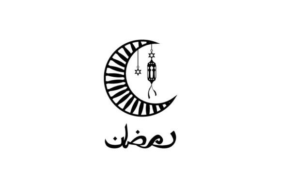 Ramadan Kareem Decorative Moon Isolated Graphics & Illustrations