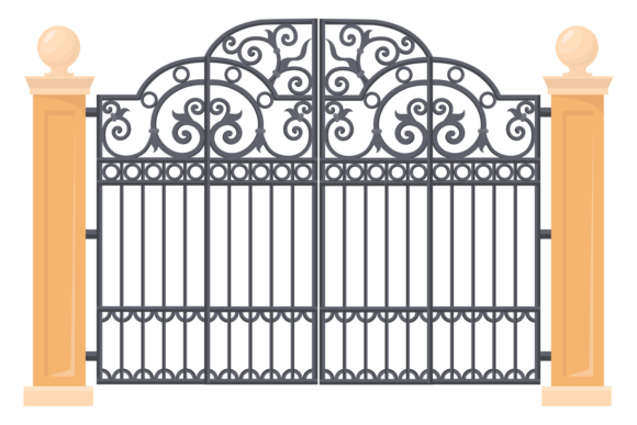 Victorian Metal Gate Graphics & Illustrations