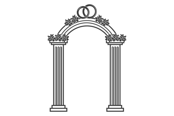 Wedding Arch Black Icon for Modern Branding
